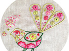 bee meets fantail embroidery kit