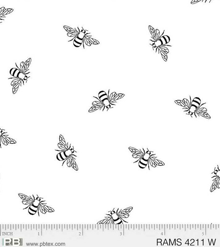 Bees in White RAMS04211W