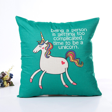 Being a person is getting too complicated.  Time to be a unicorn Cushion Cover