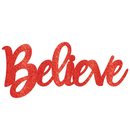 Believe Glitter sign