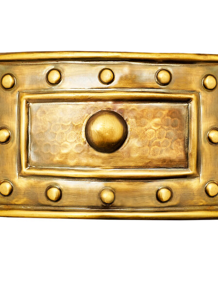 Belt Fitting 8 - Beast of the Realm Antique Brass Belt Adornment