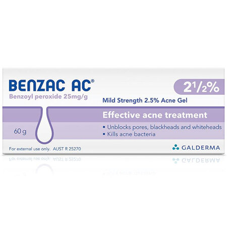 Benzac AC Mild Strength 2.5% Acne Gel 60G