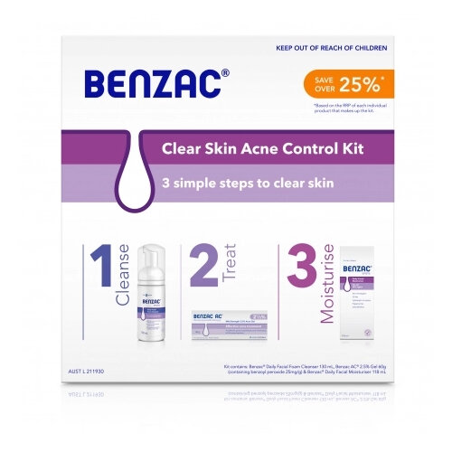 BENZAC Acne Clear Kit 4 Piece