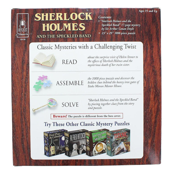 BePuzzled Classics Mystery Jigsaw Puzzle & Story Sherlock Holmes 1000 Piece