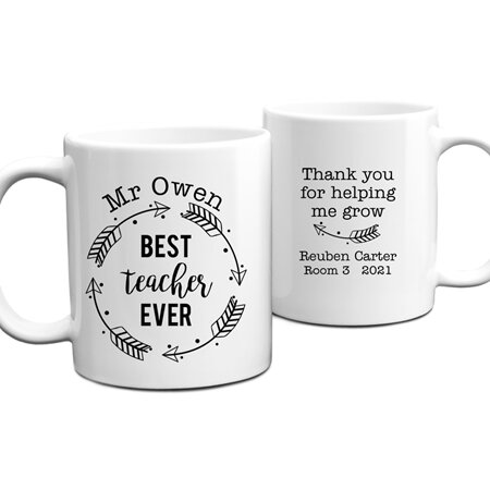 Best Teacher Ever 1 Personalised Mug