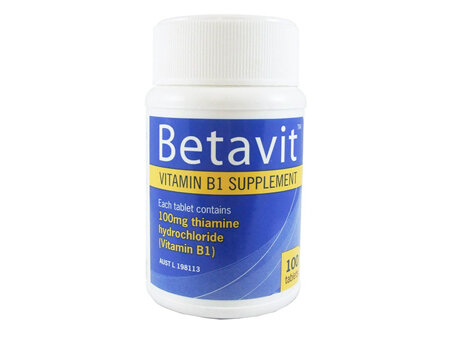 Betavit Thiamine Hydrochloride 100mg 100 Tablets