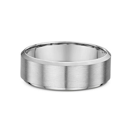 Bevelled Edge Mens Traditional Wedding Ring