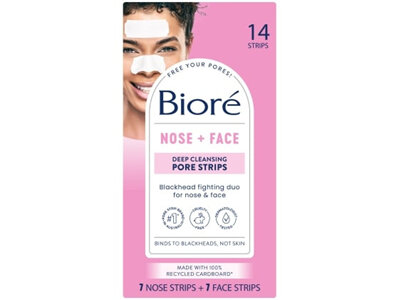 Biore Nose + Face Deep Cleansing Pore Strips 14pk