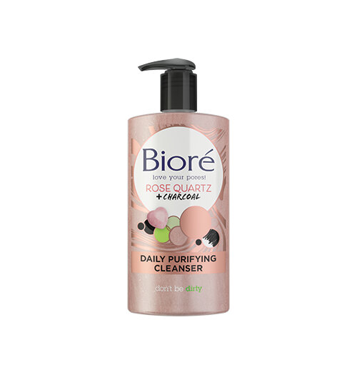 Biore Rose Quartz & Charcoal Pore Cleanser 200mL