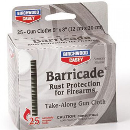 Birchwood Casey Barricade Take-Along Gun Cloths 25 packets