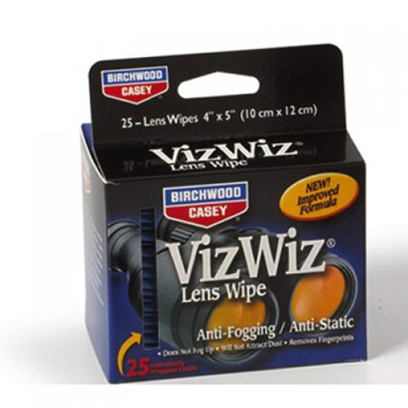 Birchwood Casey Viz Wiz Lens Wipe Towelettes 25 pack