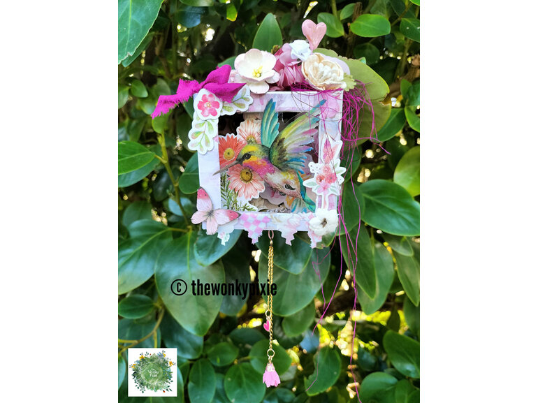 Bird, Bird creations, bird art, shadow box, altered box, the wonky pixie,