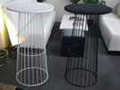 Bird Cage  Bar Leaner Gloss White 70cm Round
