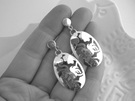 Bird of Paradise Sterling Silver Oval Earrings Julia Banks Jewellery