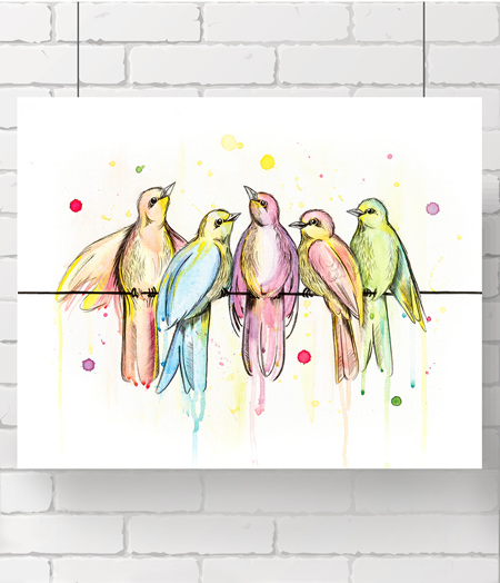 Birdies - the original painting
