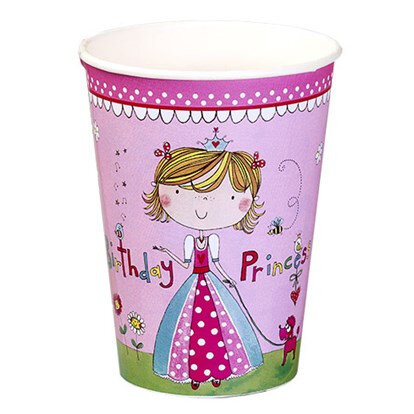 Birthday Princess Party Cups x 8