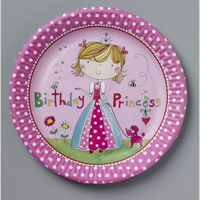 Birthday Princess Party Plates x 8