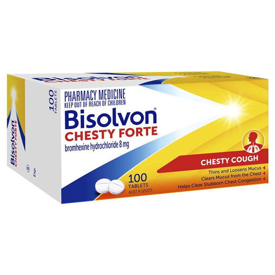 Bisolvon Chesty Forte Tablets 100 Pack