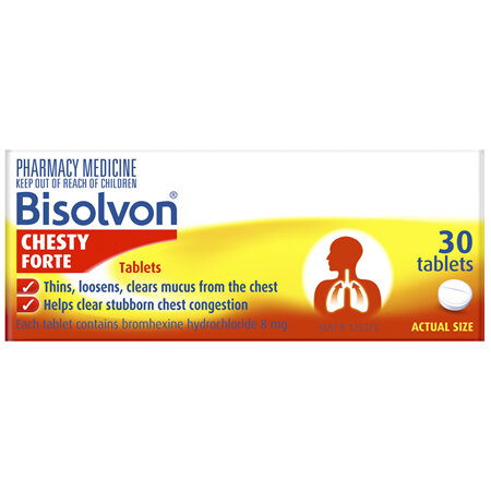 Bisolvon Chesty Forte Tablets 30 Pack