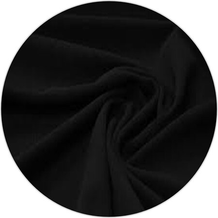 Black 100% Merino, 1 piece 1.6m long x 60cm wide + tails, 160gsm (summer weight)