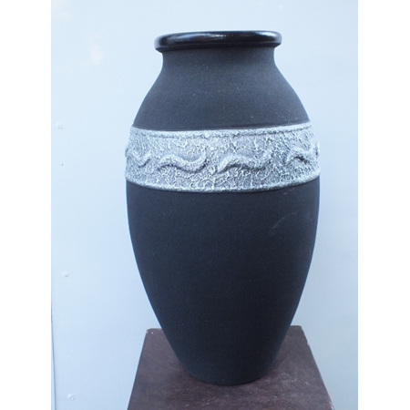 Black and Silver Sand Urn C1521