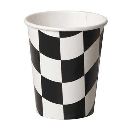 Black and White Checkered Cups