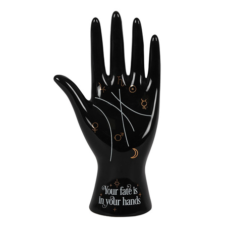 Black Ceramic Palmistry Hand