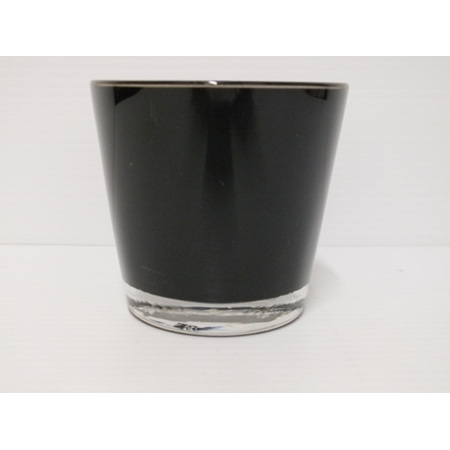 Black glass mini vase G0718