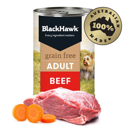 Black Hawk Dog Grain Free Beef 400gm