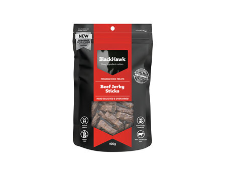 Black Hawk Dog Treats - Beef Jerky Sticks 100g