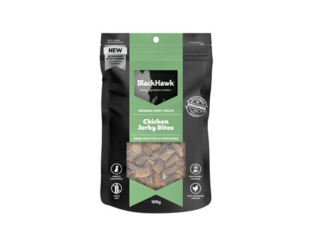 Black Hawk Dog Treats - Puppy Chicken Jerky Bites 100g