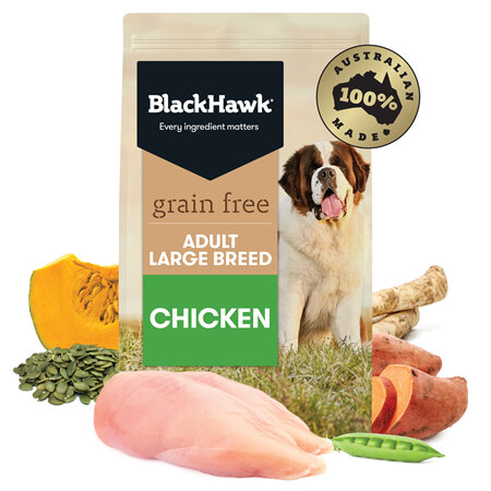 Black Hawk Grain Free Adult Chicken Large Breed Dog Food 15kg