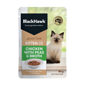 Black Hawk Grain Free Chicken with Peas & Broth 85g