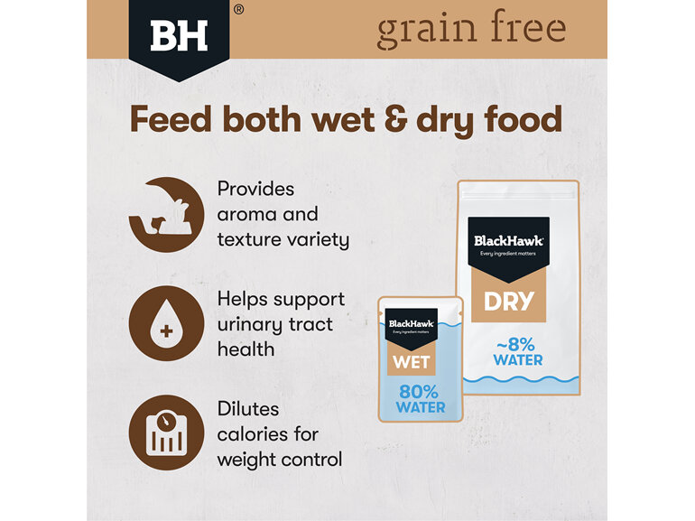 Black Hawk Grain Free Chicken with Peas & Broth 85g