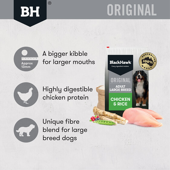 Black Hawk Large Breed Chicken & Rice 20kg