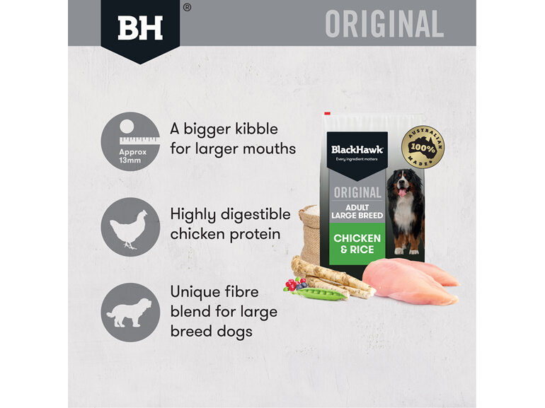 Black Hawk Large Breed Chicken & Rice 20kg