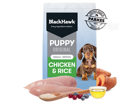 Black Hawk Puppy Food for Small Breeds - Original Chicken and Rice 3kg