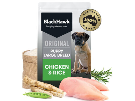 Black Hawk Puppy Lg Breed Chick & Rice 20kg