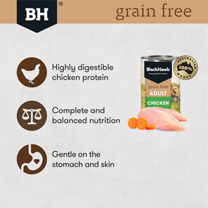 Black Hawk Wet Grain Free Chicken 400gm