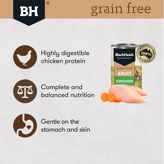 Black Hawk Wet Grain Free Chicken 400gm