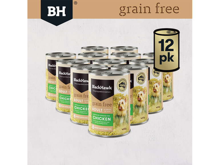 Black Hawk Wet Grain Free Chicken 400gm