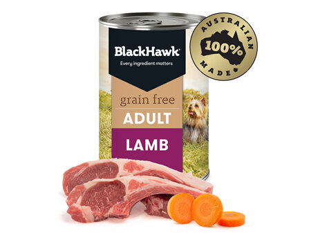 Black Hawk Wet Grain Free Lamb 400gm