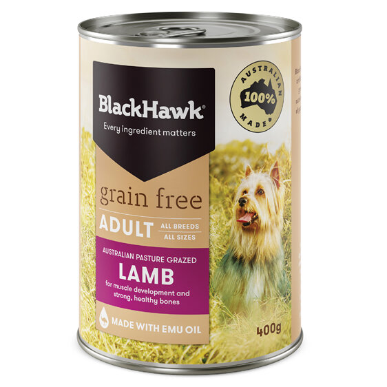 Black Hawk Wet Grain Free Lamb 400gm