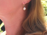 black opal rainbow edison pearl earrings gold lilygriffin jewellery nz