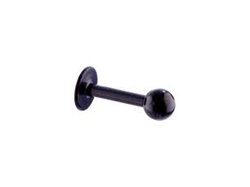 Black Steel Labret 1.2x8mm with 3mm ball