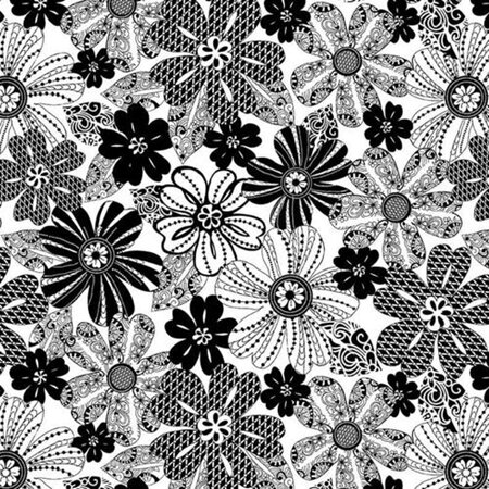 Black Tie Mod Flower 1494-19 (Wide)