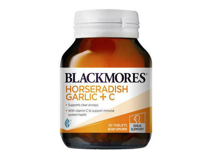 Blackmores Horseradish Garlic + C 50 tablets sinus immunity support vitamin