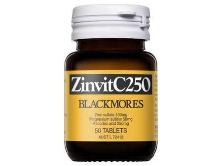 Blackmores ZinVit C 250 50 Tablets