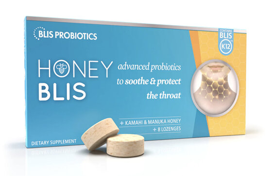 Blis Honeyblis K12 Probiotic Manuka Kanuka Honey 8 Sore Throat Lozenges