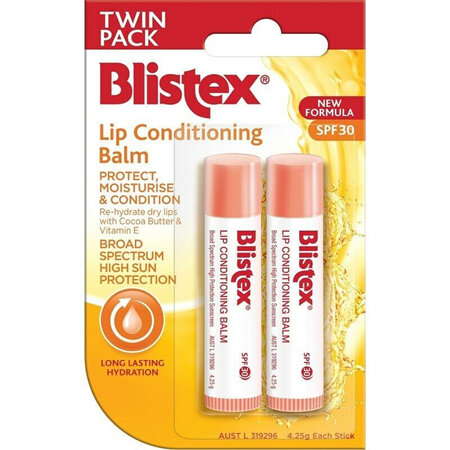 BLISTEX LIP CONDITIONING BALM TWIN PACK 2X4.25G